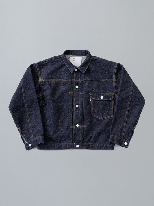 #001 T-BACK DENIM JACKET ONE-WASHED