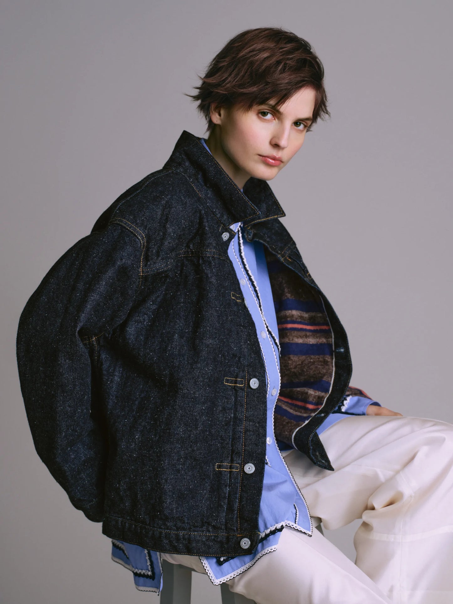 #018 LV T-BACK JACKET WITH COTTON LINER