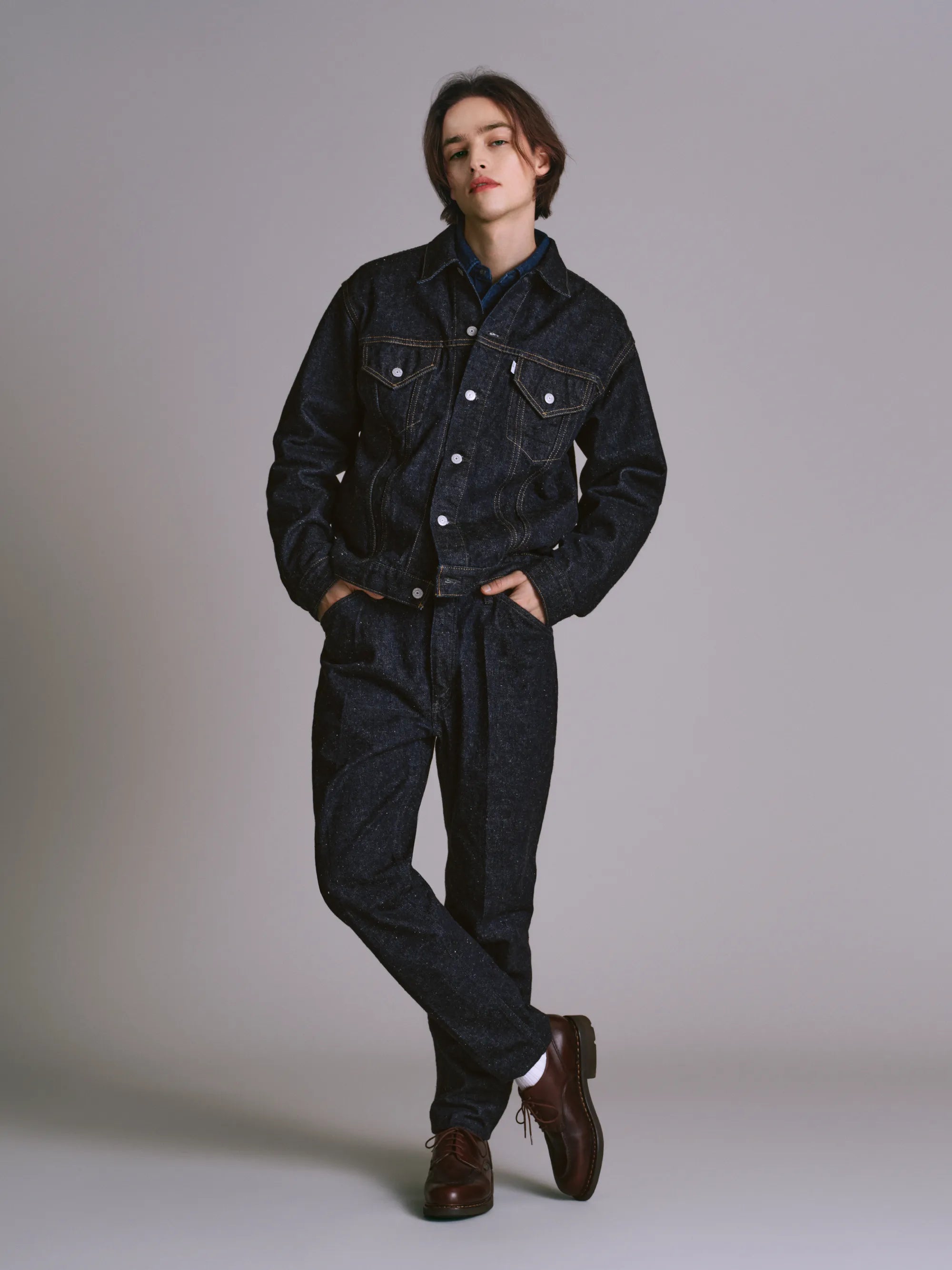 #022 LV MCQUEEN PANTS ONE-WASHED BK