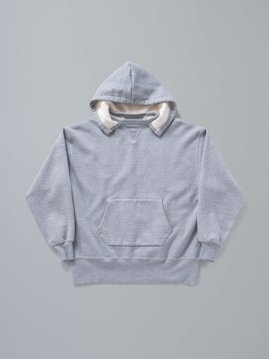 #027 AFTER HOODIE HEATHER GREEN ONE-WASHED