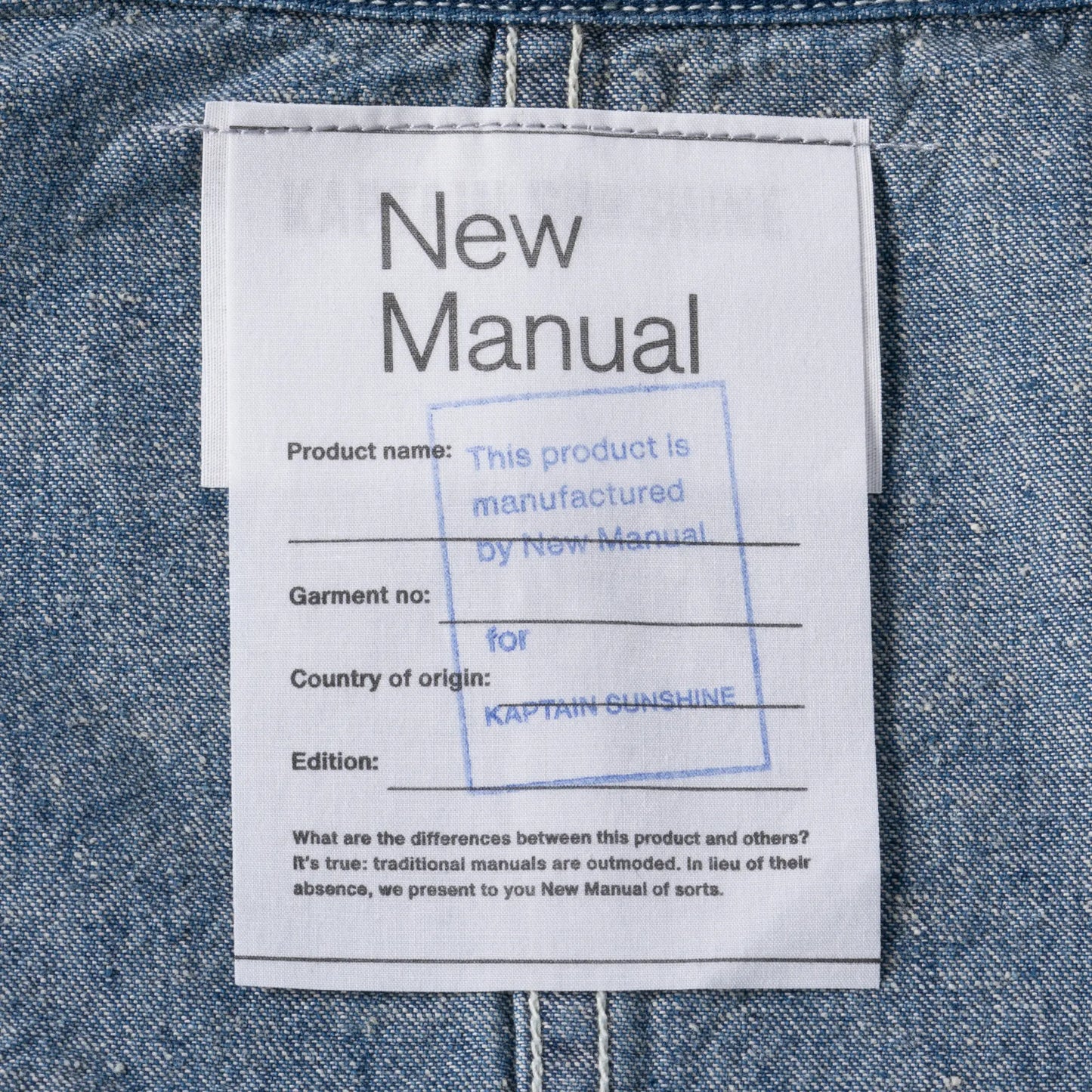 New Manual×KAPTAIN SUNSHINE CHORE JACKET