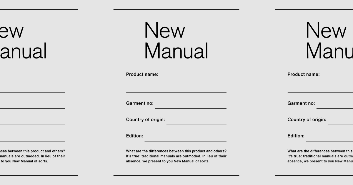 New Manual Online Store