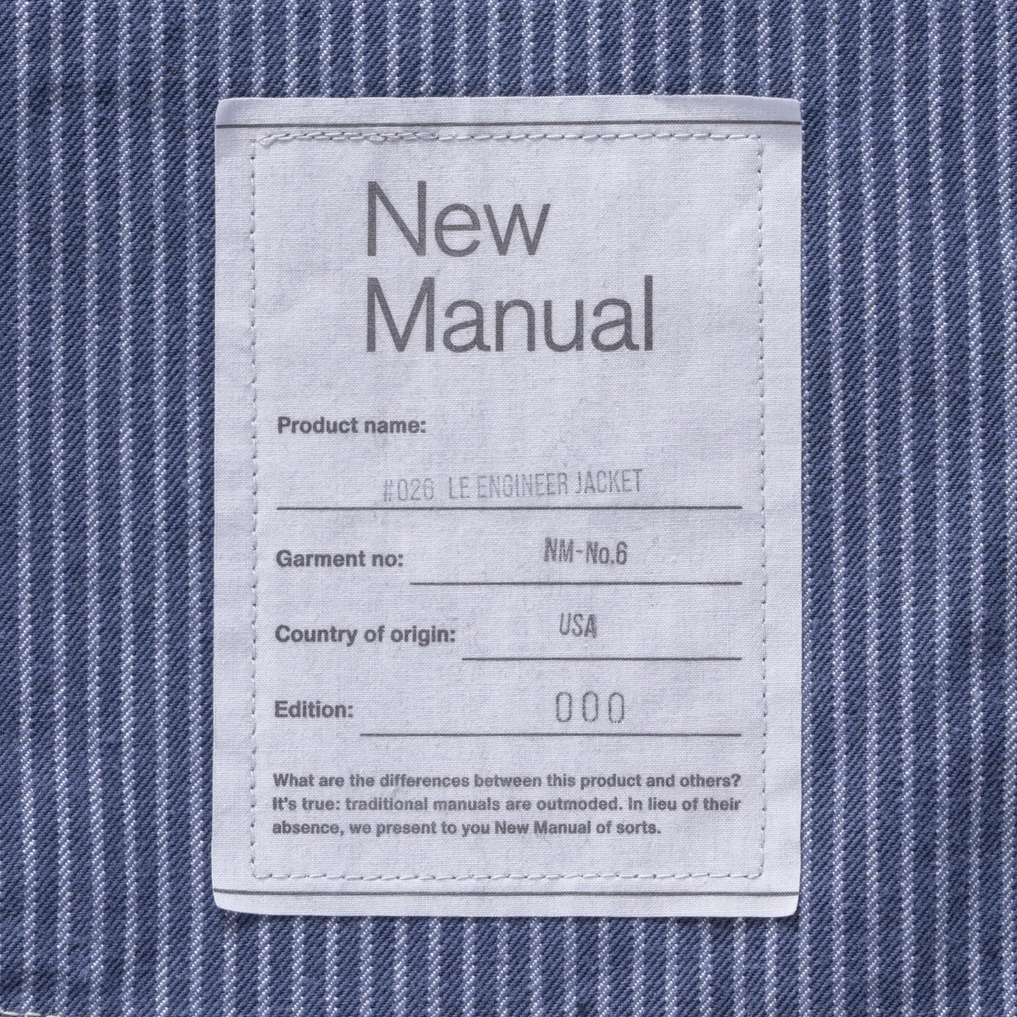 #026 LE ENGINEER JACKET ONE-WASHED