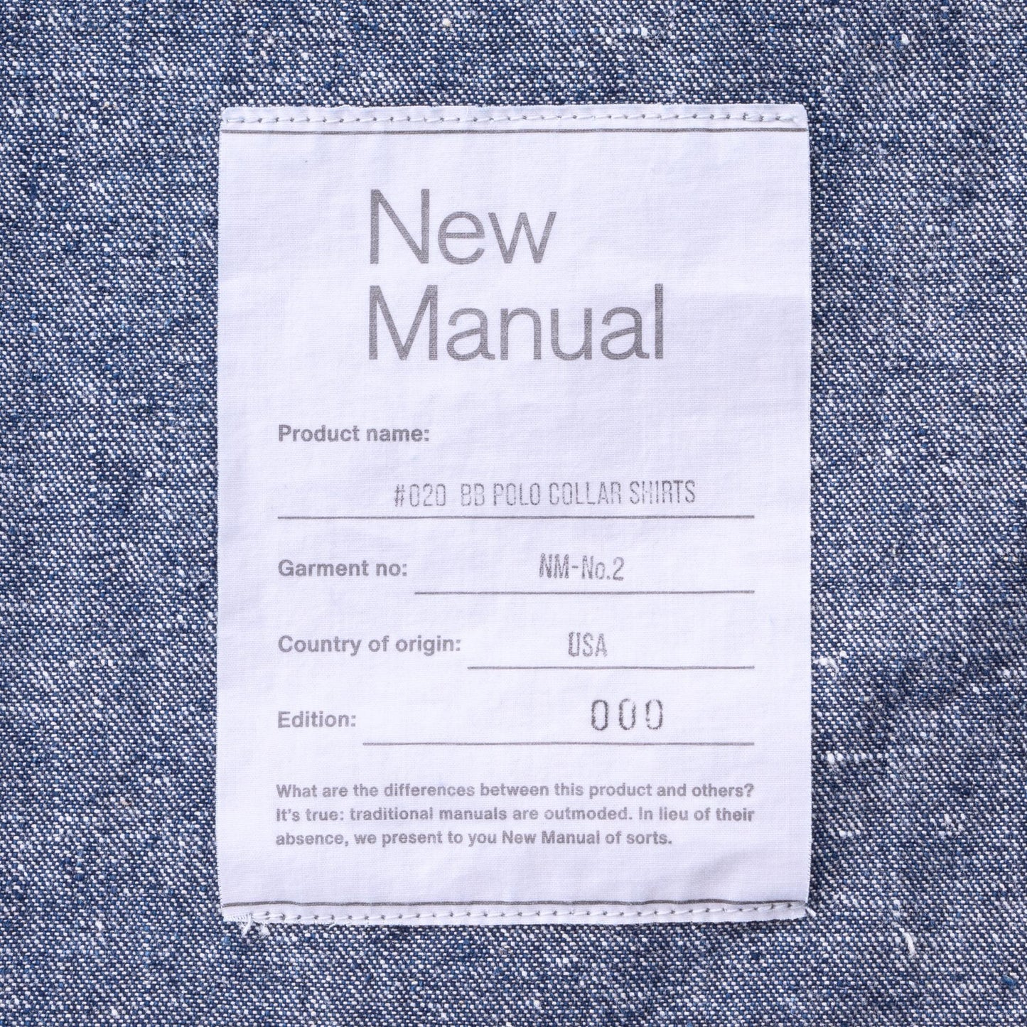 #020 BB POLO COLLAR SHIRTS IDG