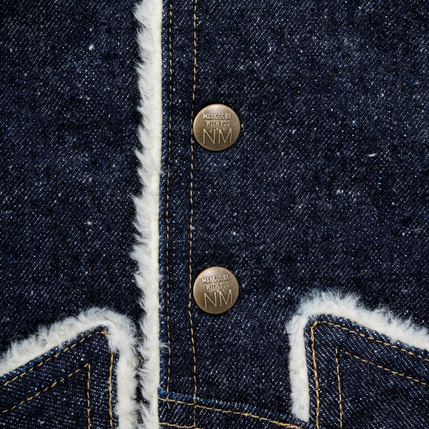 #011 LV DENIM BOA VEST