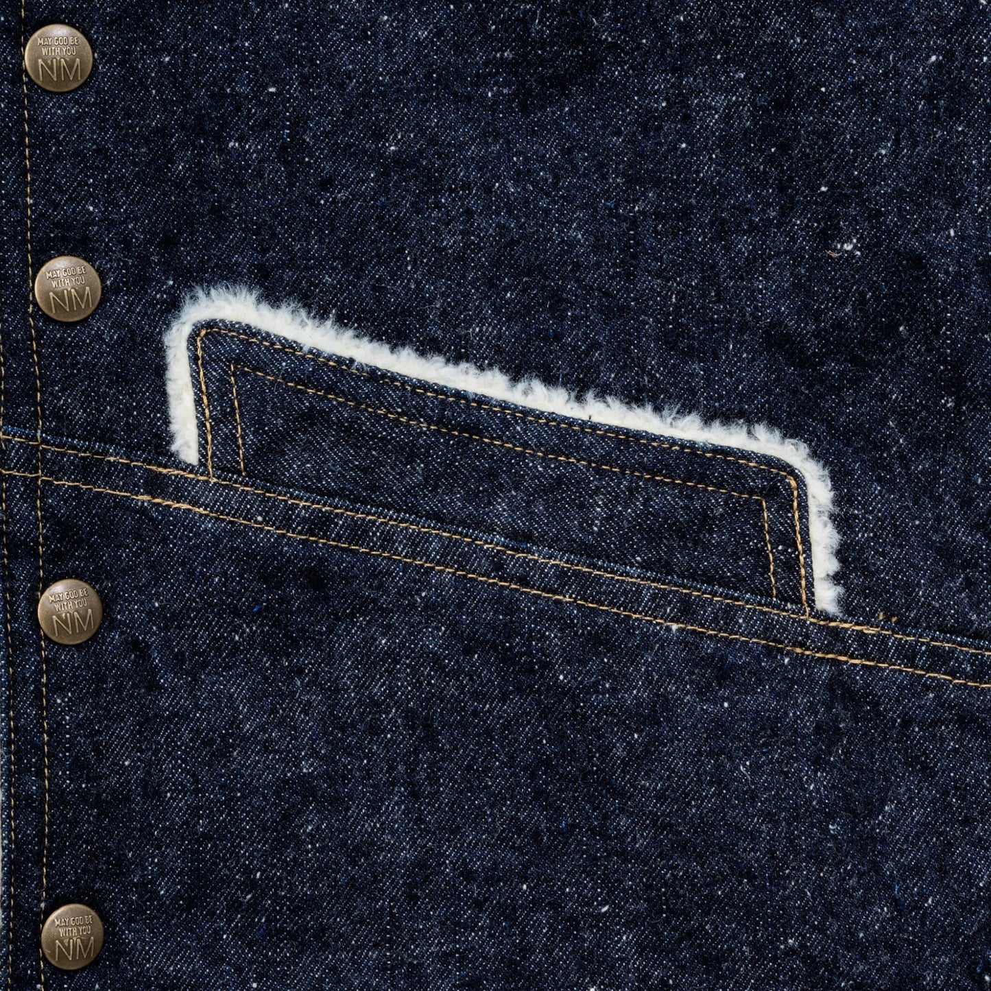 #011 LV DENIM BOA VEST