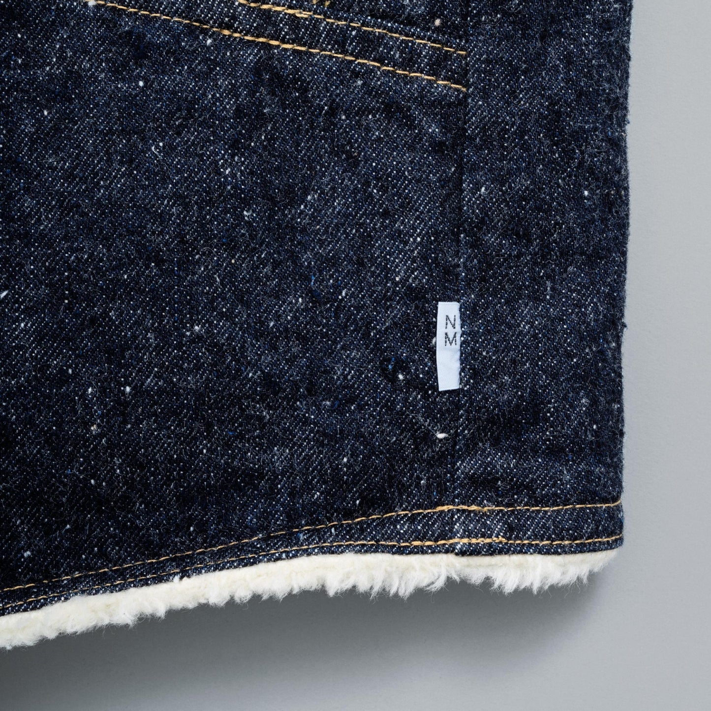 #011 LV DENIM BOA VEST