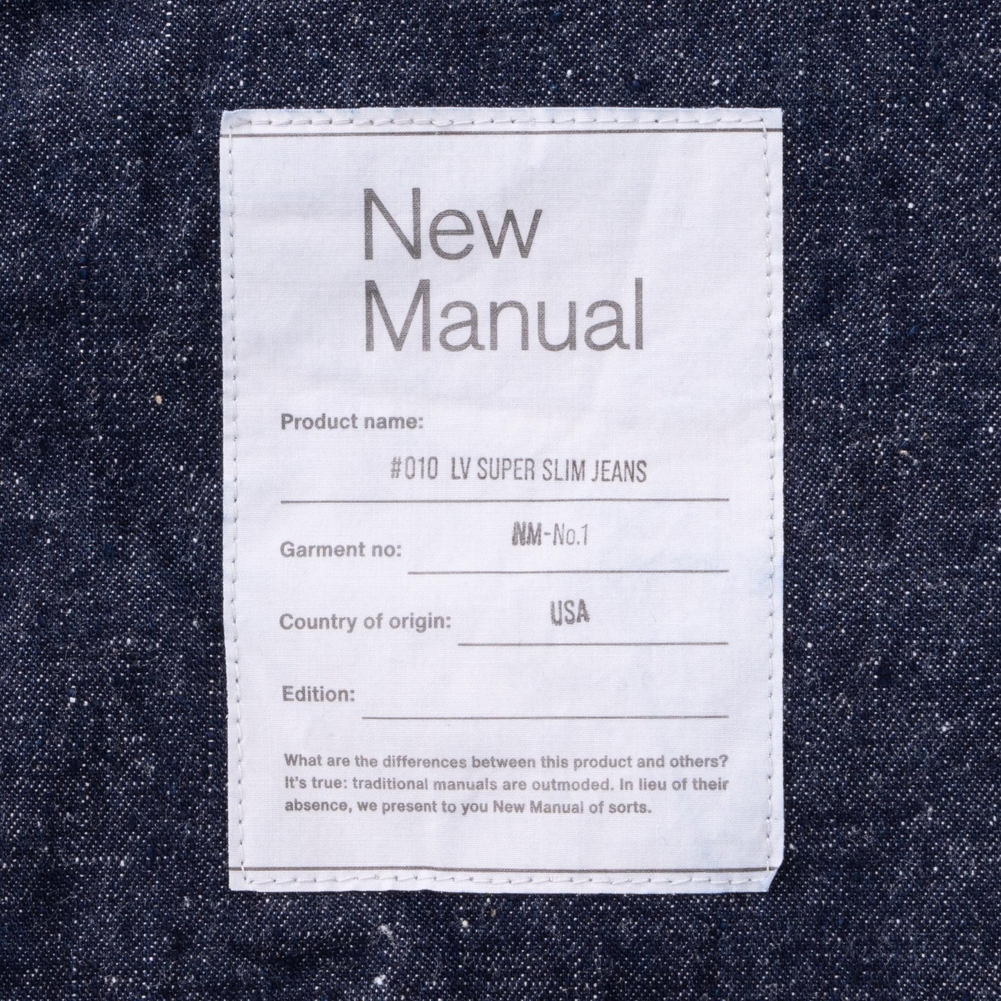 #010 LV SUPER SLIM JEANS IDG ONE-WASHED