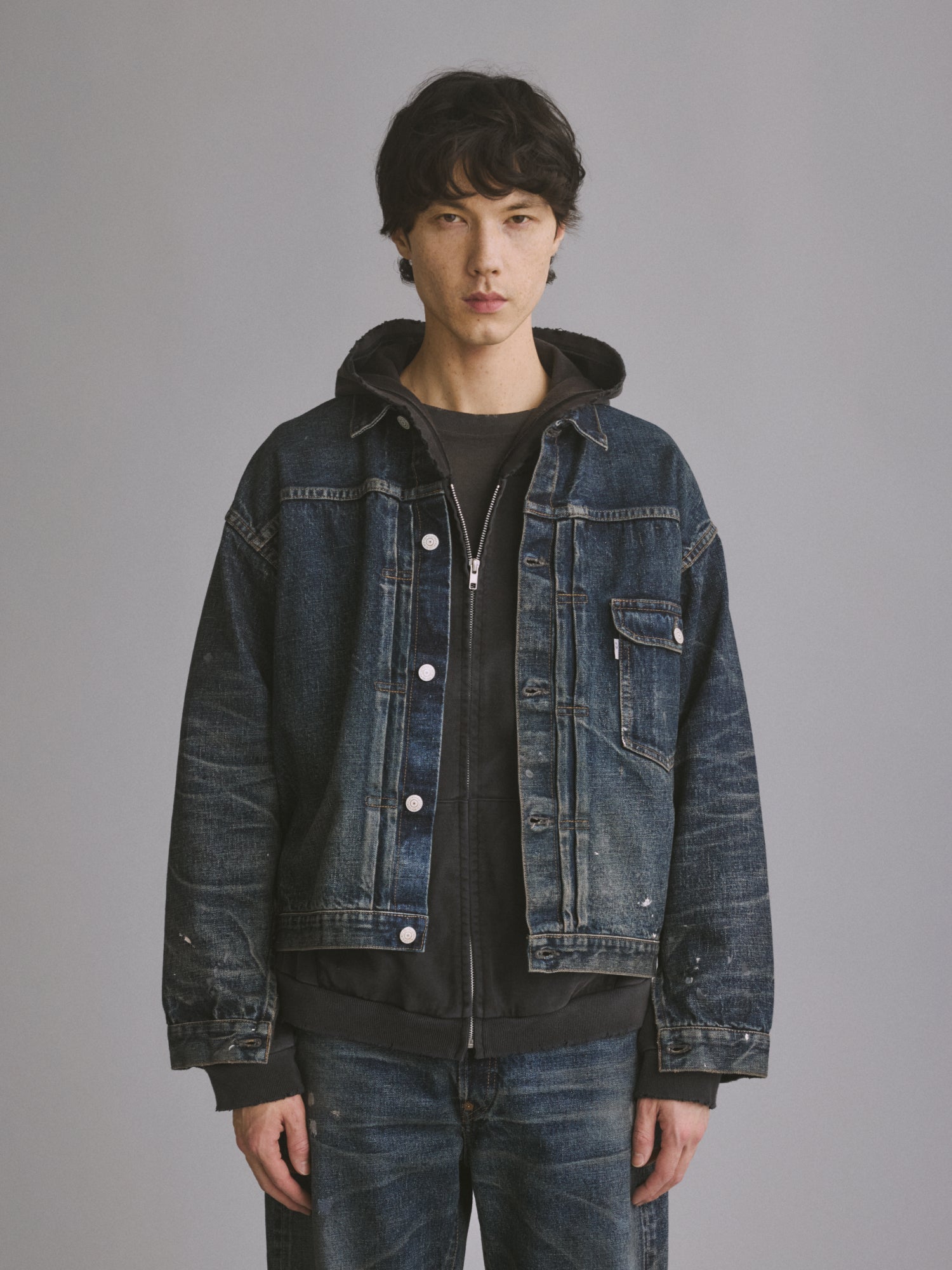 #001 T-BACK DENIM JACKET