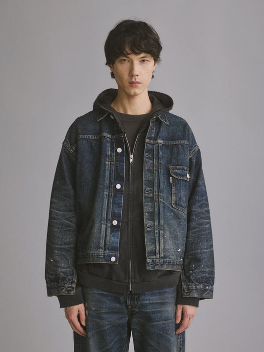 #001 T-BACK DENIM JACKET
