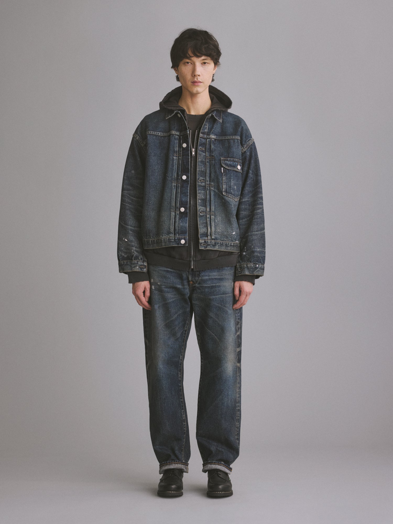 #001 T-BACK DENIM JACKET