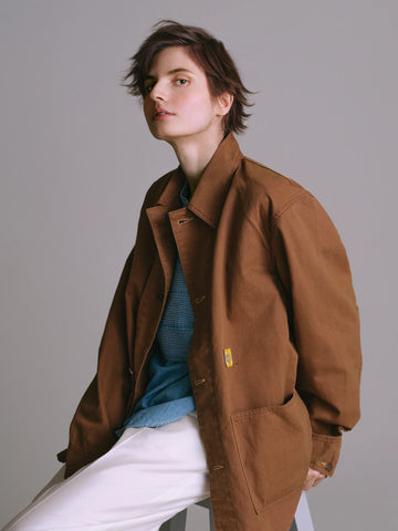 【試着のみ】New Manual #014 ヘッドライト ダックカバーオール 014 HEAD LIGHT DUCK CHORE JACKET ONE-WASHED – New Manual