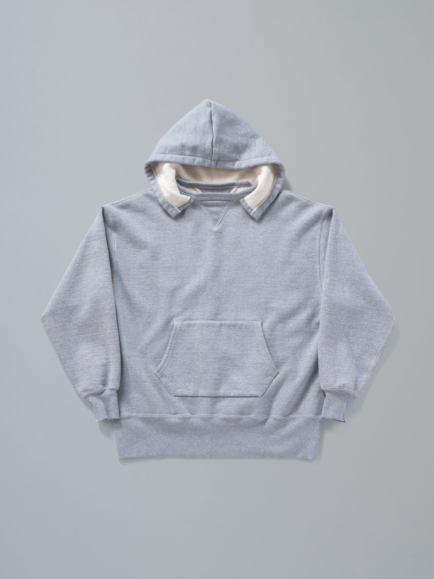 #027 AFTER HOODIE HEATHER GREEN ONE-WASHED