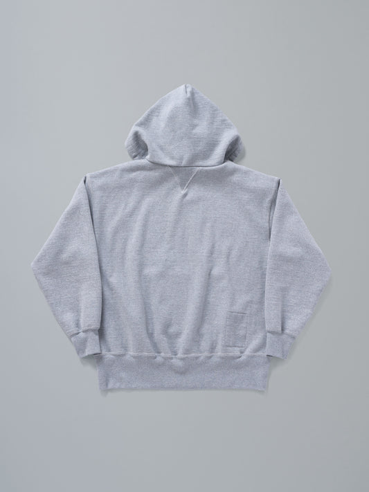 #027 AFTER HOODIE HEATHER GREEN ONE-WASHED