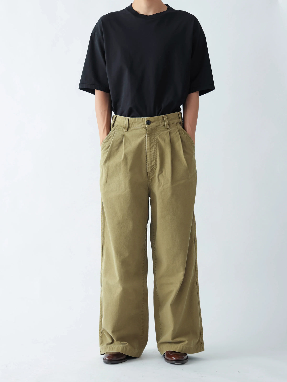 CHINO WIDE TROUSERS