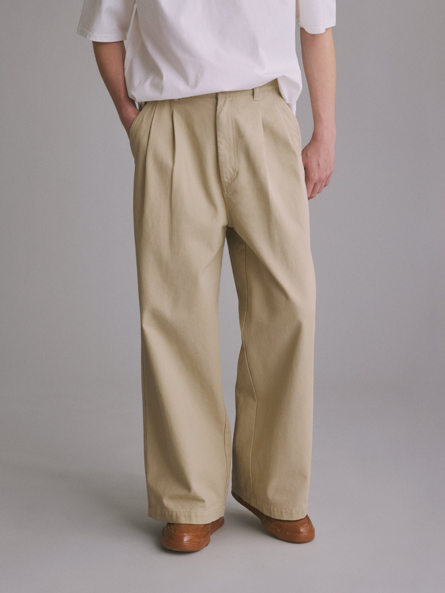CHINO WIDE TROUSERS