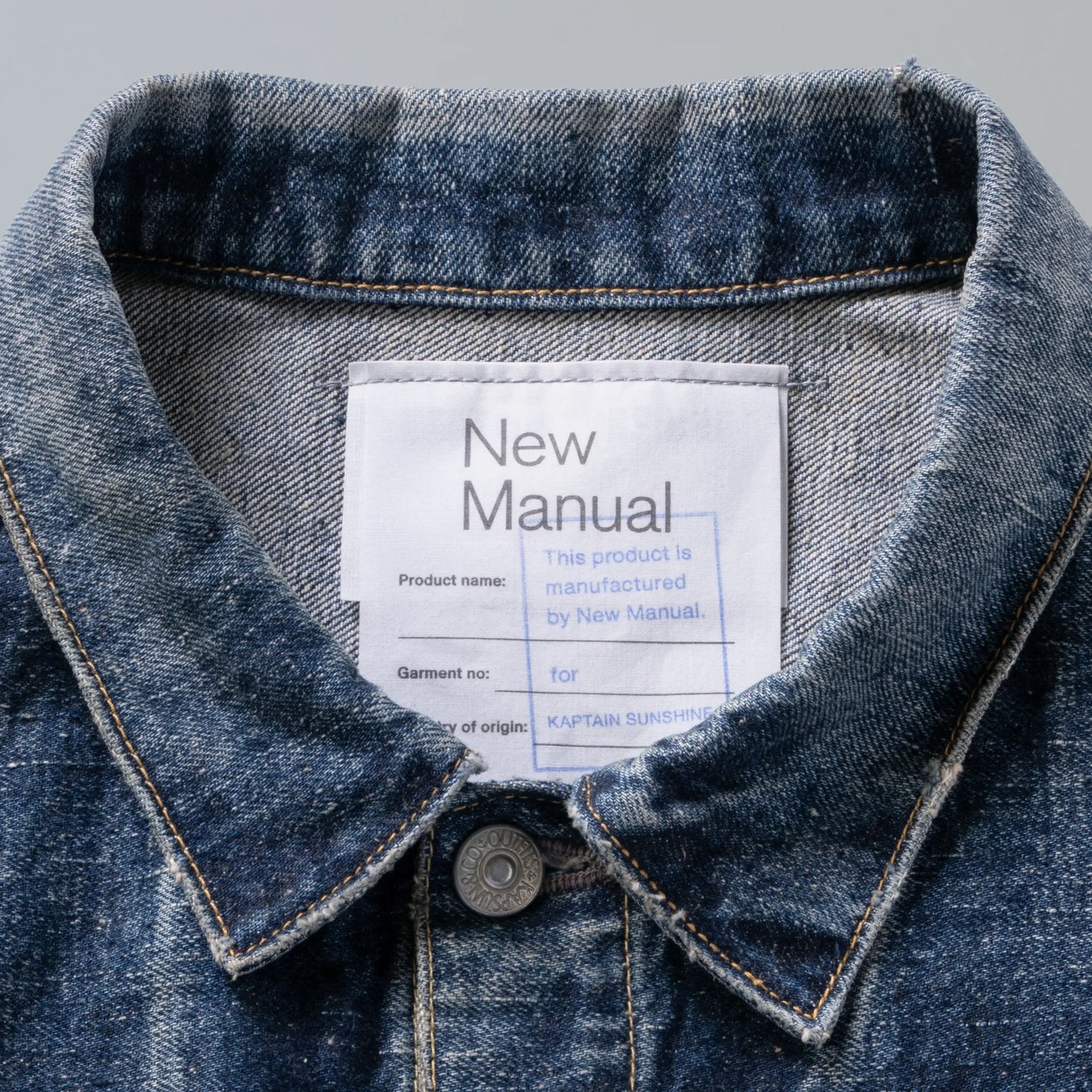 最終価格 KAPTAIN SUNSHINE New Manual Denim New Manual×KAPTAIN SUNSHINE T-BACK JACKET