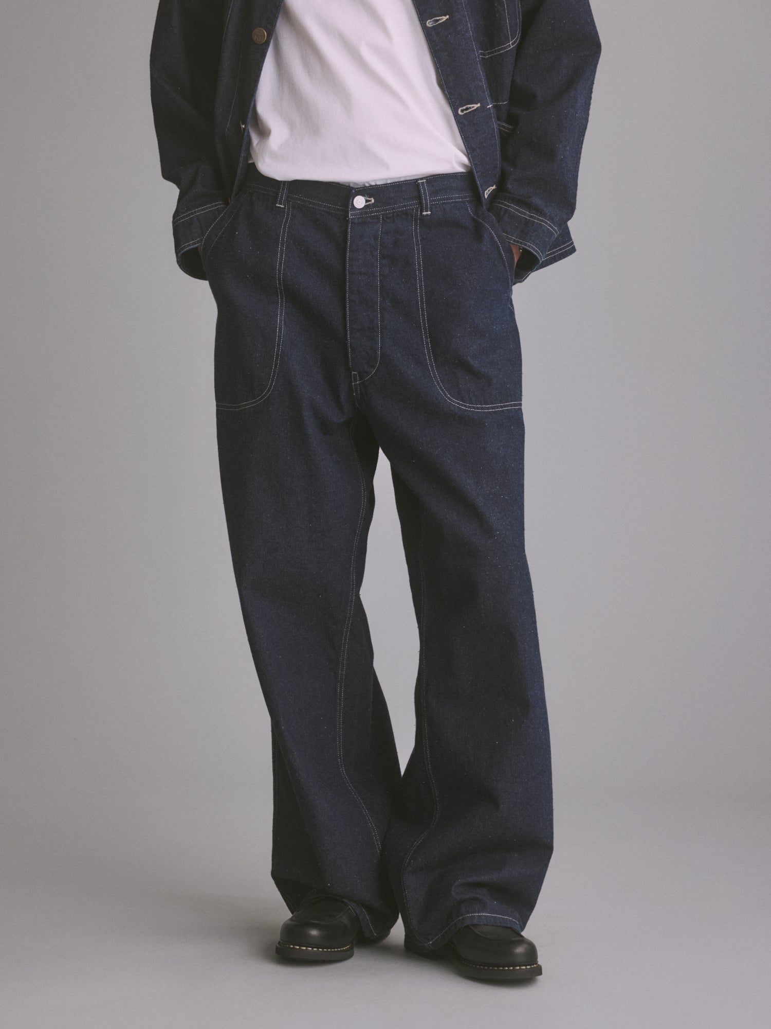 USN DENIM TROUSERS ONE-WASHED