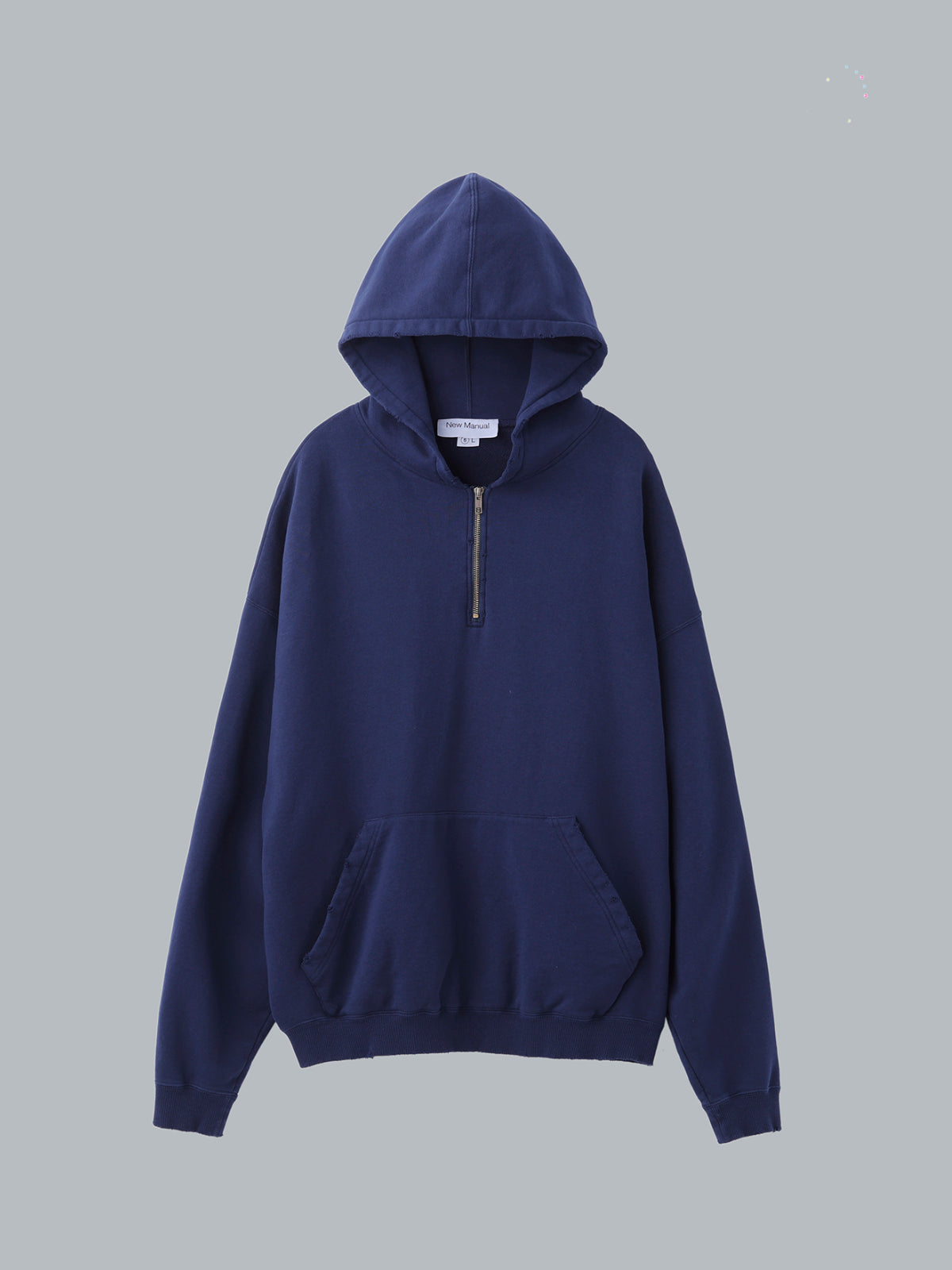VINTAGE WASHED HALF ZIP HOODIE