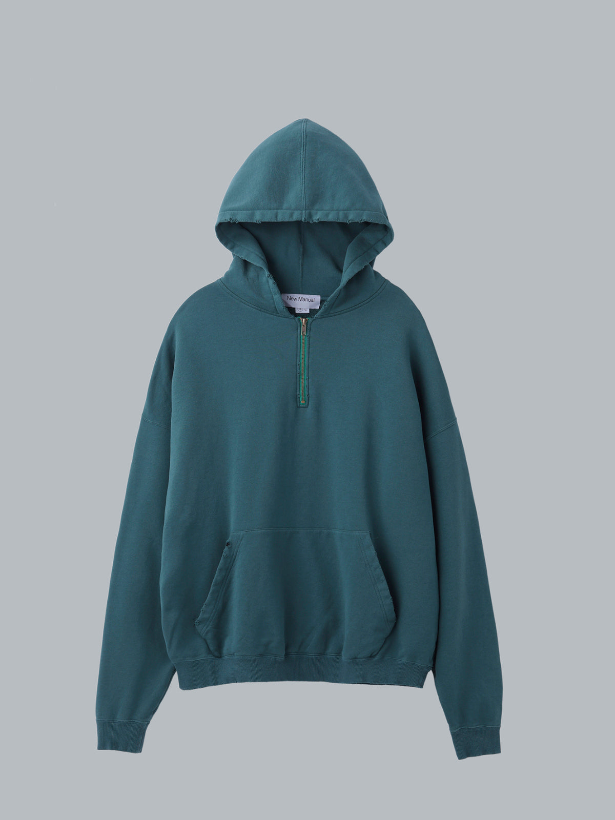 VINTAGE WASHED HALF ZIP HOODIE