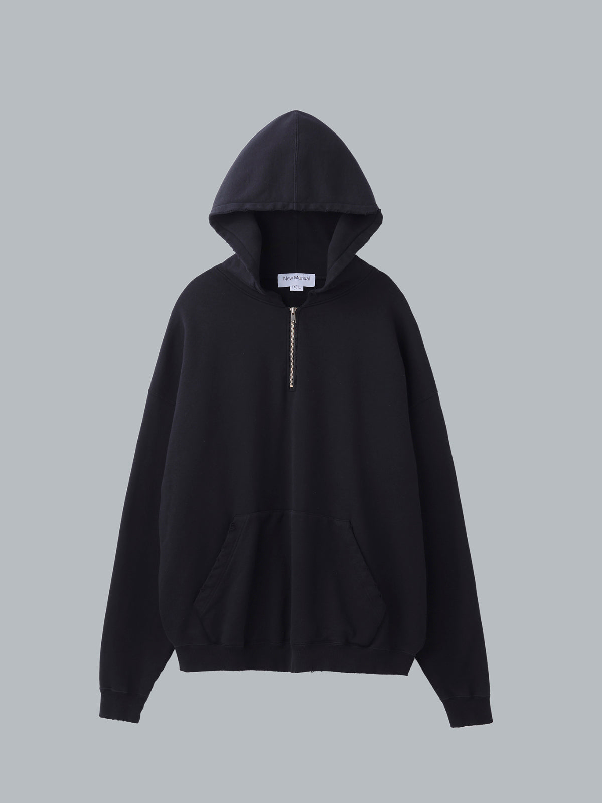 VINTAGE WASHED HALF ZIP HOODIE