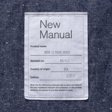 024 LE CHORE JACKET ONE-WASHED – New Manual