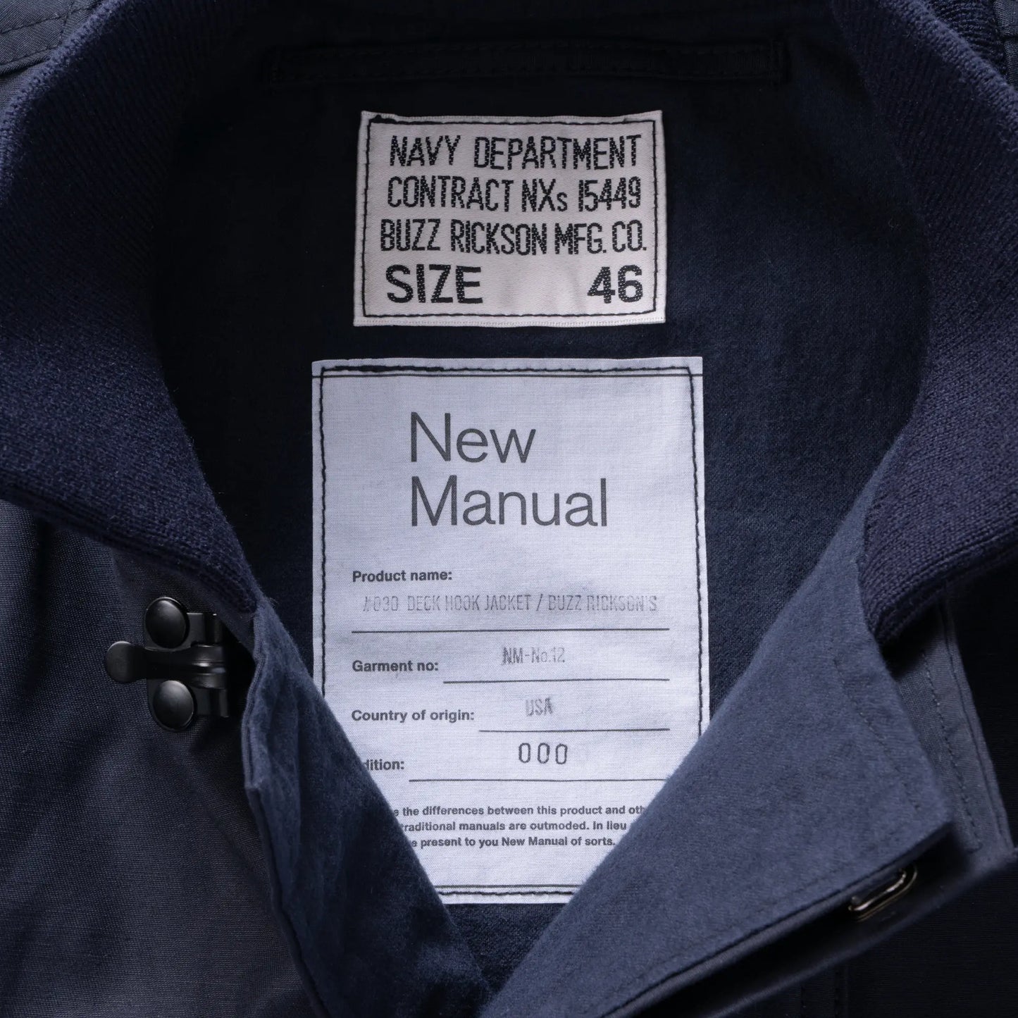 #030 DECK HOOK JACKET/BUZZ RICKSON'S RIGID