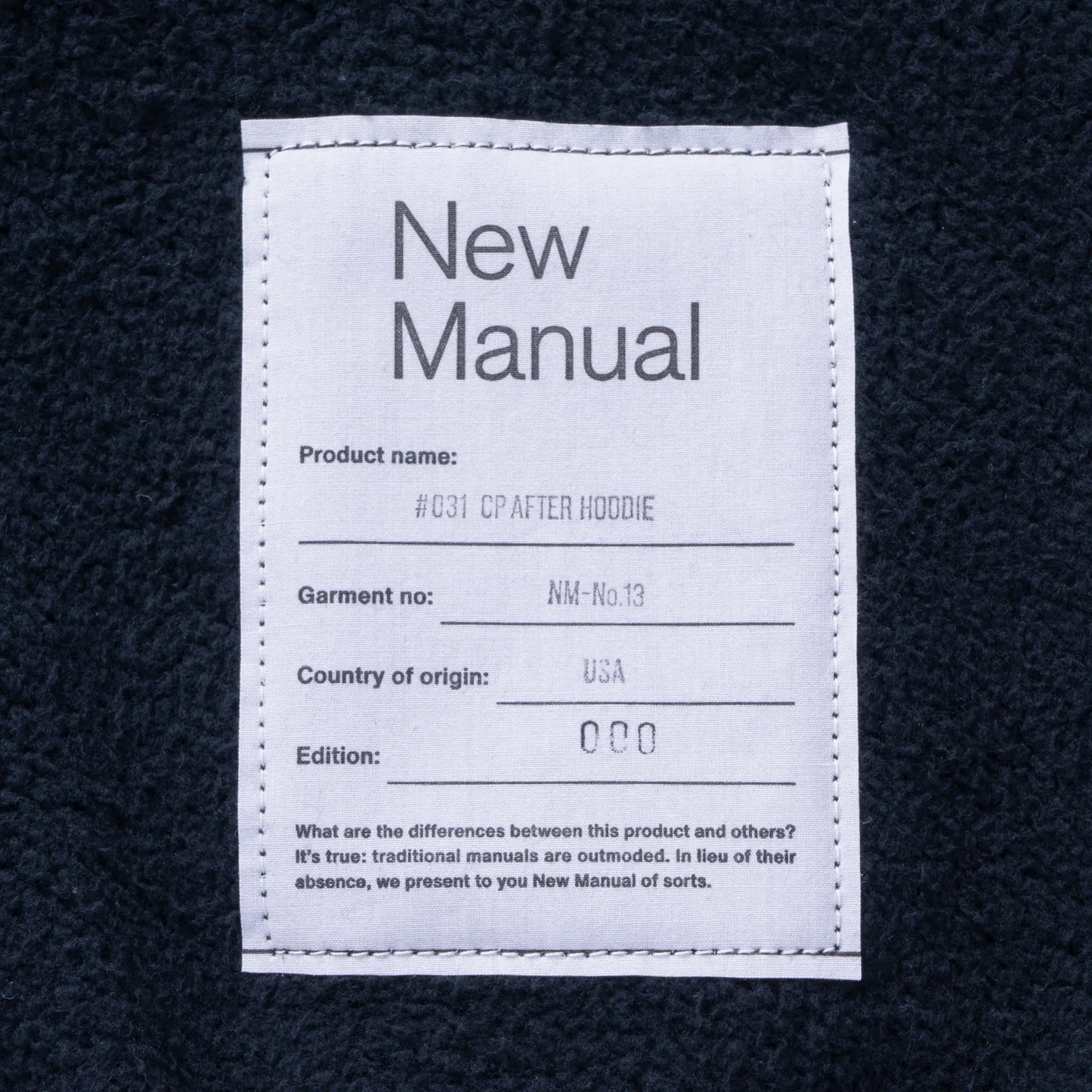 #031 CP AFTER HOODIE ONE-WASHED