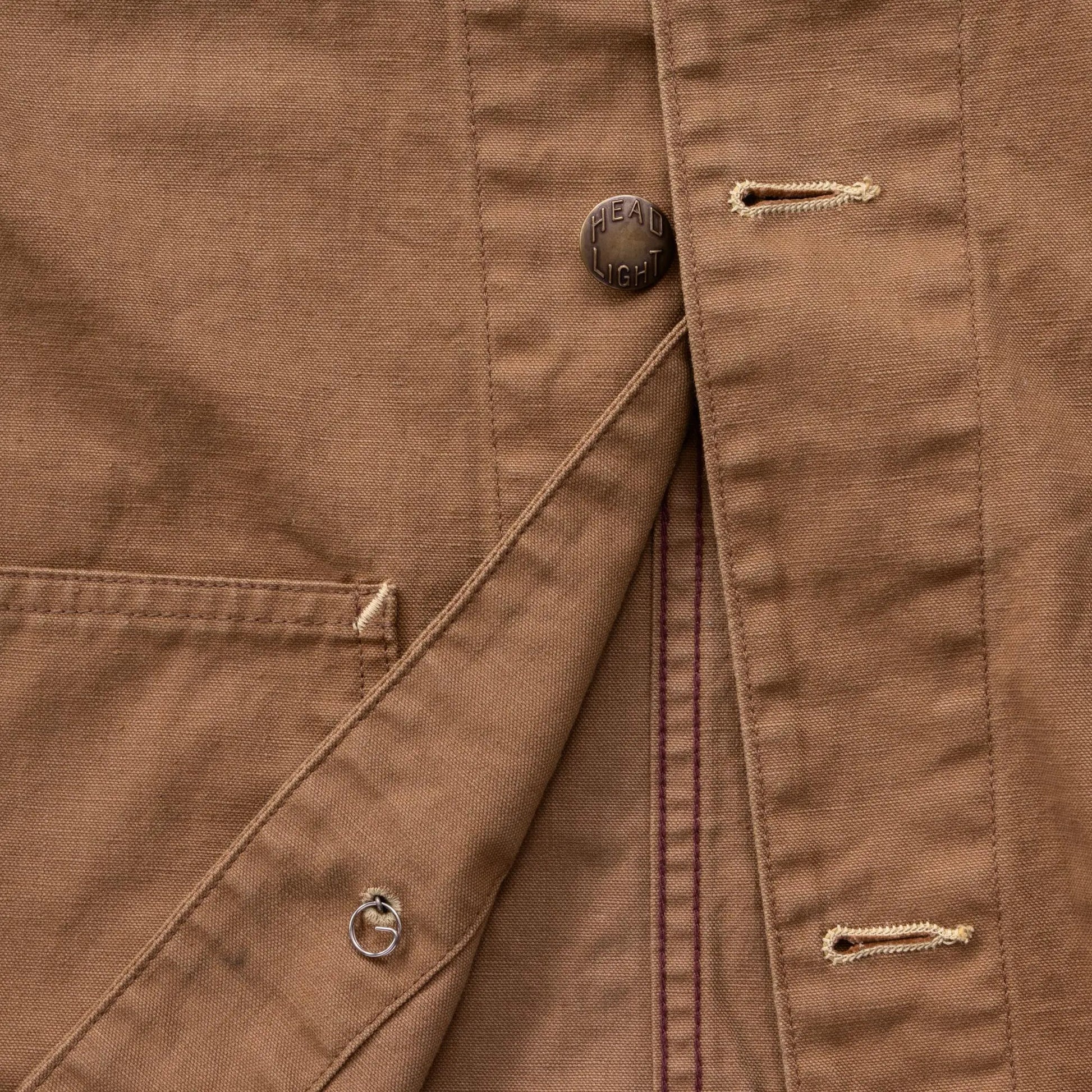 【試着のみ】New Manual #014 ヘッドライト ダックカバーオール 014 HEAD LIGHT DUCK CHORE JACKET ONE-WASHED – New Manual