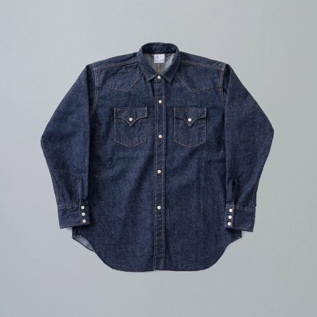 ヒューマンメイド デニム ウエスタンシャツ 2023SS 1度 ネイビー S ヒューマンメイド デニム ウエスタンシャツ 2023SS 1度 ネイビー S