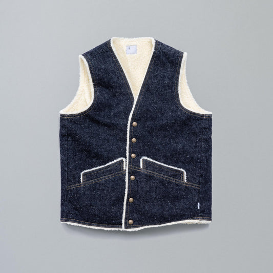 #011 LV DENIM BOA VEST