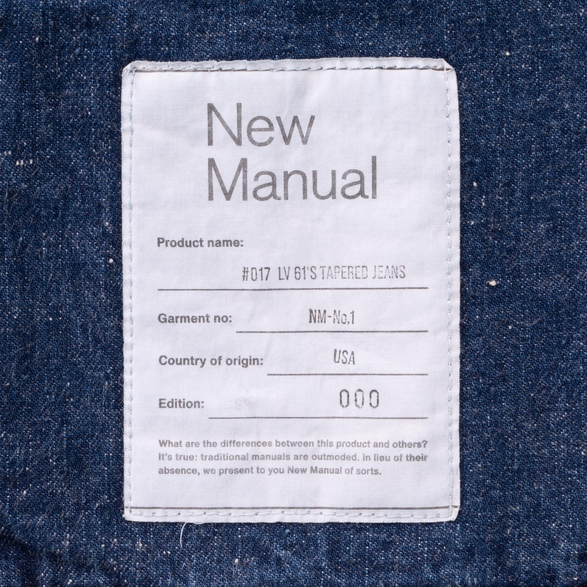 New Manual #017 LV 61's TAPERED JEANS 34